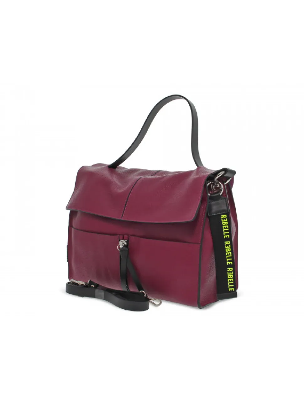 Rebelle Shoulder Bag Clio Satchel L Dollaro In Plum Leather^Women Shoulder Bags