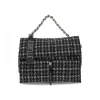 Rebelle Shoulder Bag Maddy Satchel L Fantasy Squares In Black Fabric^Women Shoulder Bags