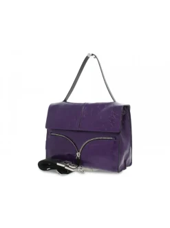 Rebelle Shoulder Bag Satchel L Naplak In Violet Paint^Women Shoulder Bags