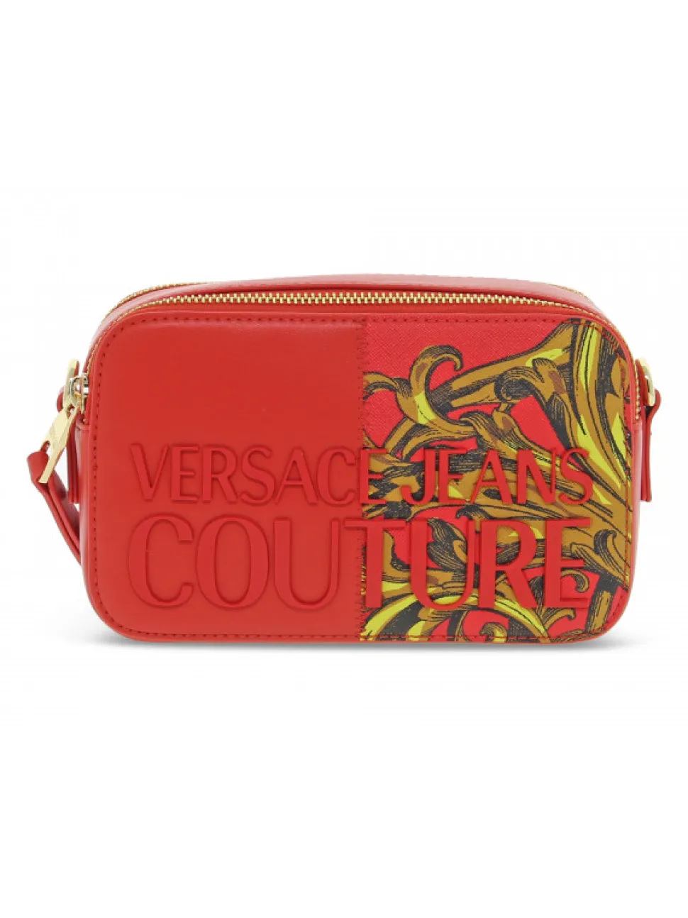 Versace Jeans Couture Shoulder Bag Jeans Couture Range 4 Rock Cut Sketch 1 Bags Stripes Patchwork In Red Faux Leather^Women Shoulder Bags