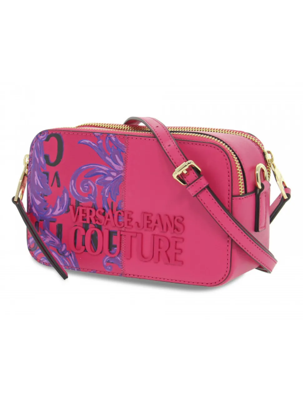 Versace Jeans Couture Shoulder Bag Jeans Couture Range P Sketch 3 Rock Cut In Fuchsia Saffiano^Women Shoulder Bags