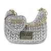 Versace Jeans Couture Shoulder Bag Jeans Couture Range O Sketch 1 Crunchy Bags Quilted In Silver Tassel^Women Shoulder Bags