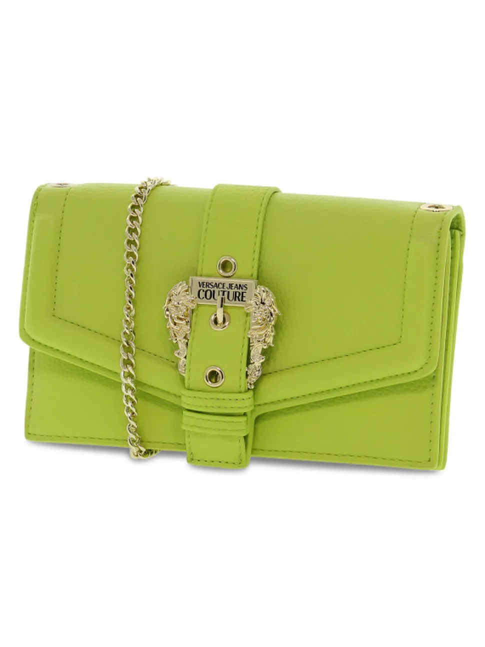Versace Jeans Couture Shoulder Bag Jeans Couture Range F Sketch 16 Buckle Grainy In Lime Leather^Women Shoulder Bags