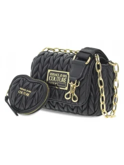 Versace Jeans Couture Shoulder Bag Jeans Couture Crunchy Bags Range O Sketch 5 Bags Quilted In Black Tassel^Women Shoulder Bags
