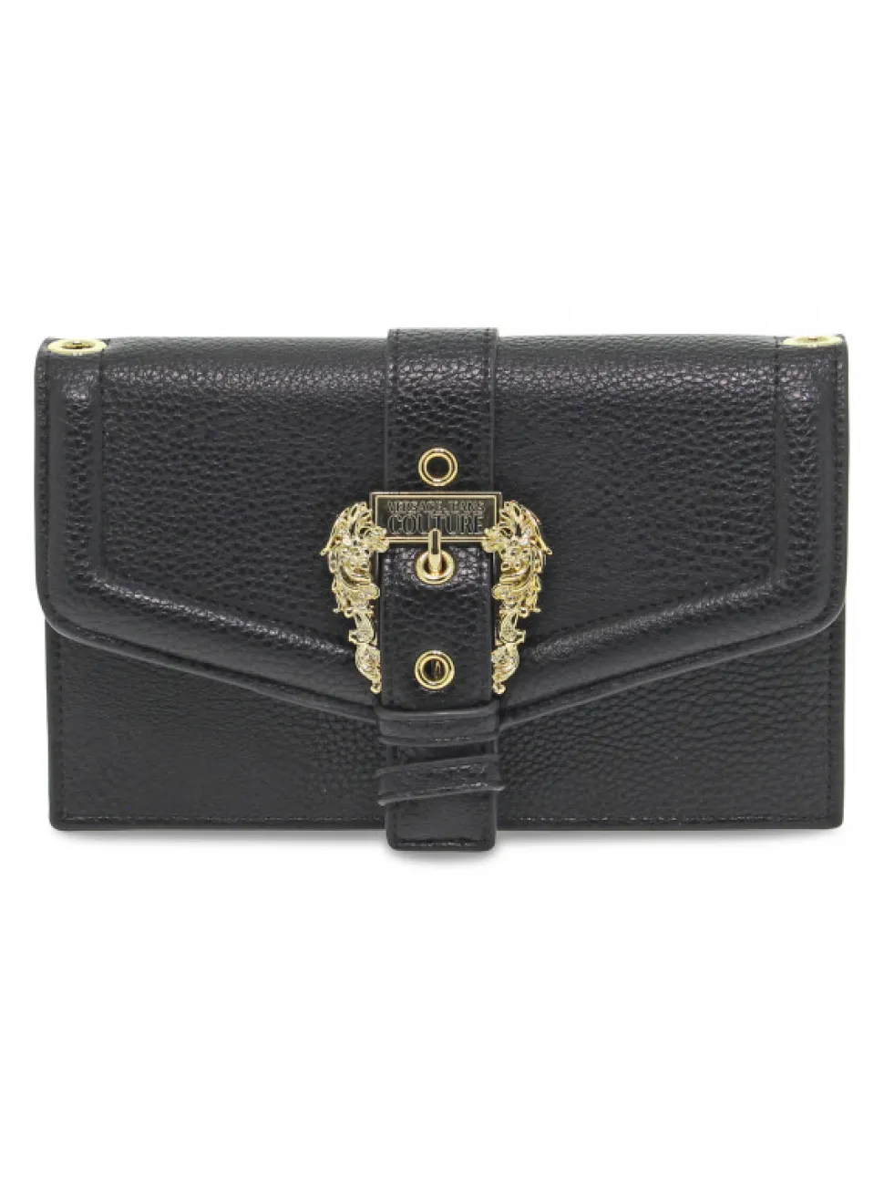 Versace Jeans Couture Shoulder Bag Jeans Couture Range F Sketch 15 Wallet Grainy Buckle In Black Saffiano^Women Shoulder Bags