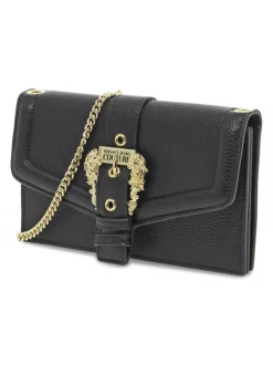 Versace Jeans Couture Shoulder Bag Jeans Couture Range F Sketch 15 Wallet Grainy Buckle In Black Saffiano^Women Shoulder Bags