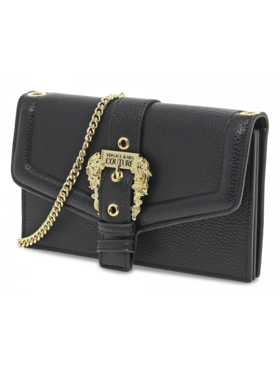 Versace Jeans Couture Shoulder Bag Jeans Couture Range F Sketch 15 Wallet Grainy Buckle In Black Saffiano^Women Shoulder Bags