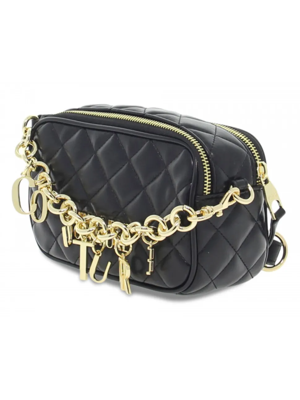 Versace Jeans Couture Shoulder Bag Jeans Charms Couture Range C Sketch 8 Bags Quilted In Black Tassel^Women Shoulder Bags