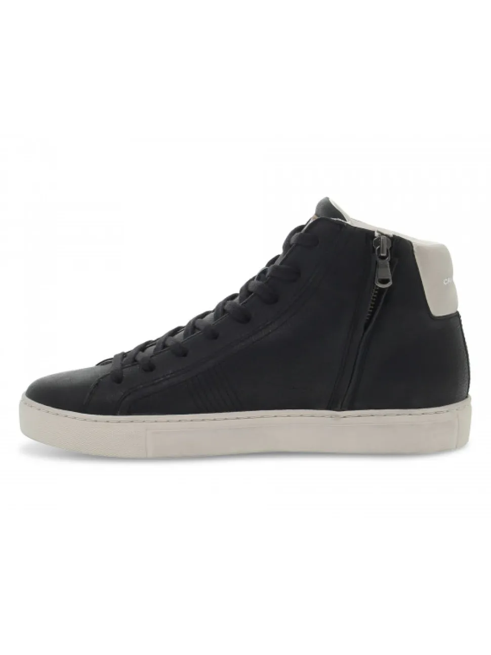 Crime London Sneakers High Top Essential In Black Leather^Men Sneakers