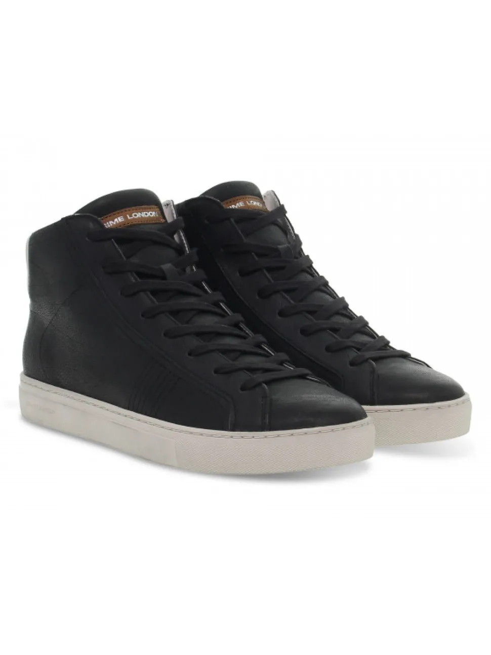 Crime London Sneakers High Top Essential In Black Leather^Men Sneakers