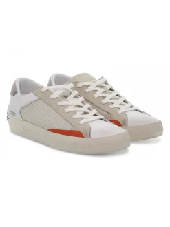 Crime London Sneakers Low Top Distressed In White Leather^Men Sneakers