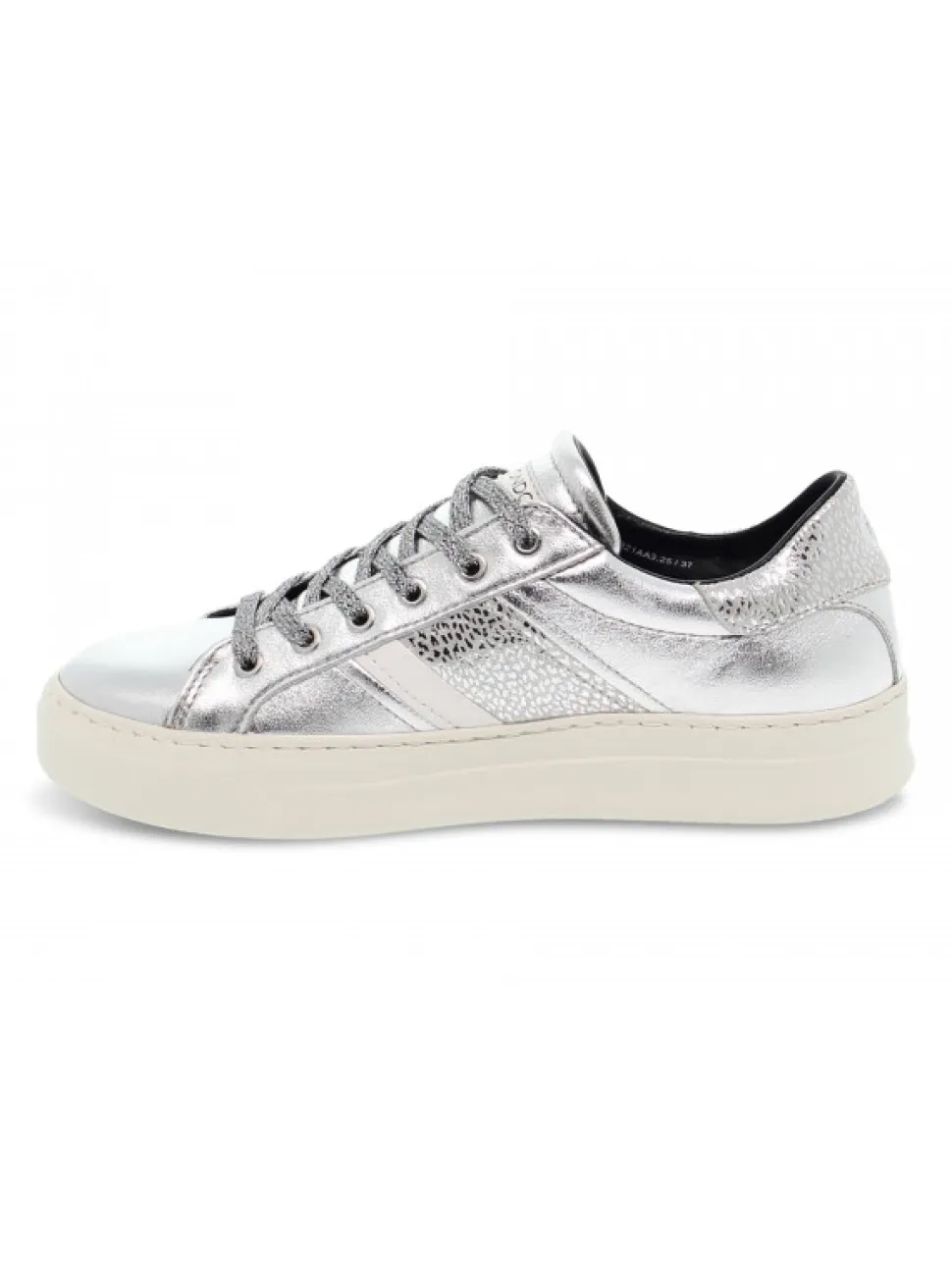 Crime London Sneakers Low Top Classic In Silver Laminate^Women Sneakers