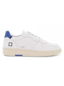 D.A.T.E. Sneakers Court Mono White-Blue In White Leather^Men Sneakers
