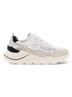 D.A.T.E. Sneakers Fuga Dragon White-Beige In White Leather^Women Sneakers