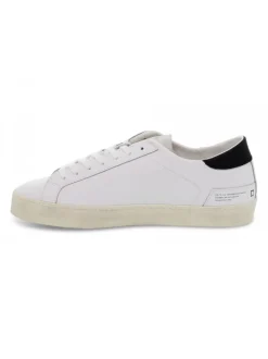 D.A.T.E. Sneakers Hill Low Calf White-Black In White Leather^Men Sneakers