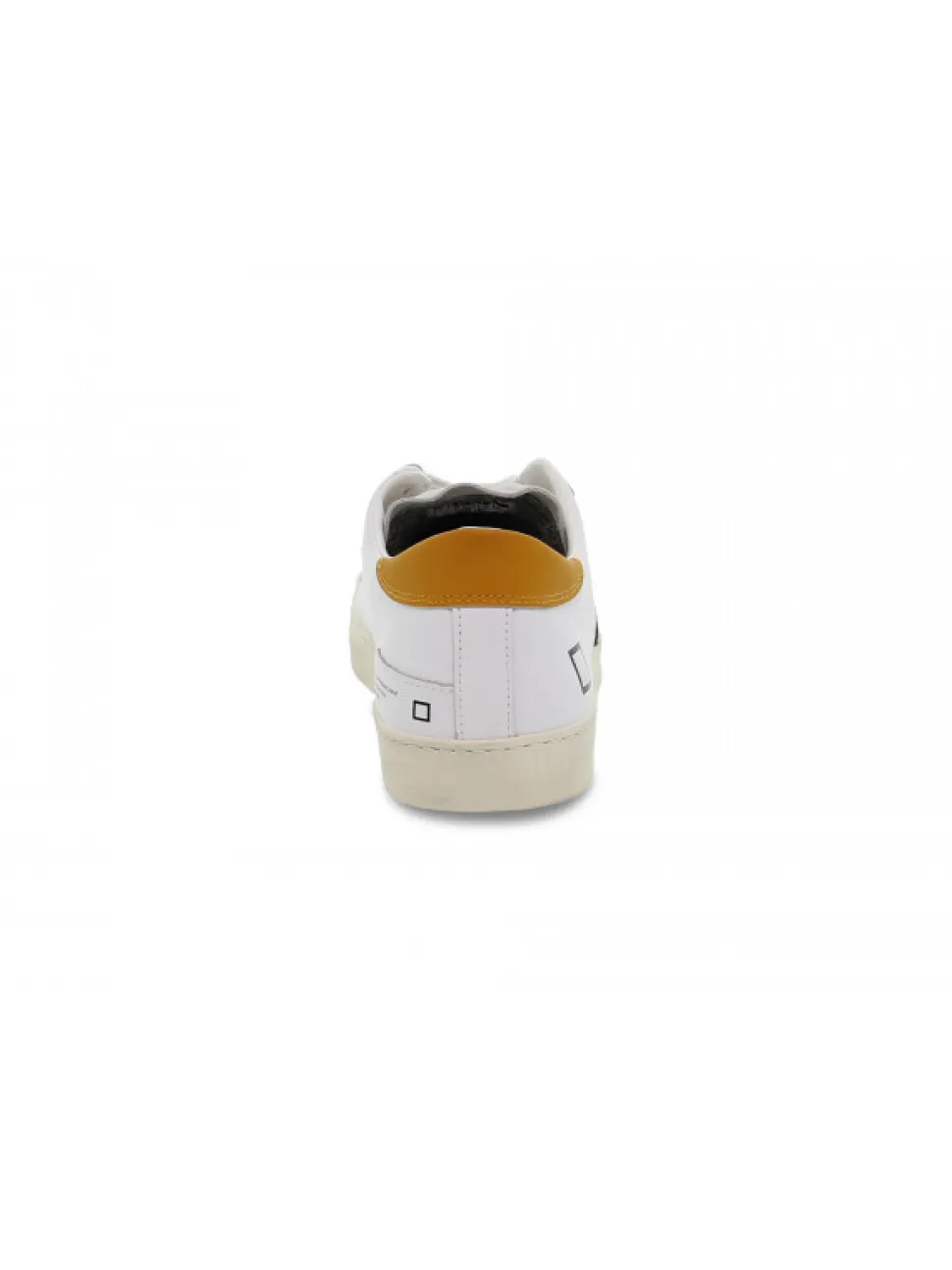 D.A.T.E. Sneakers Hill Low Calf White-Orange In White Leather^Men Sneakers