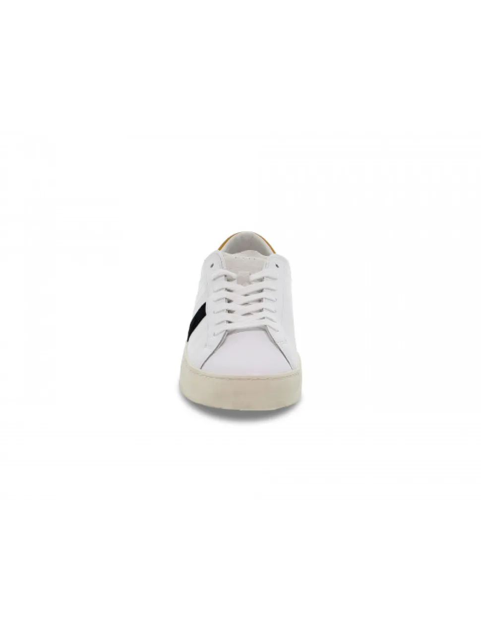 D.A.T.E. Sneakers Hill Low Calf White-Orange In White Leather^Men Sneakers
