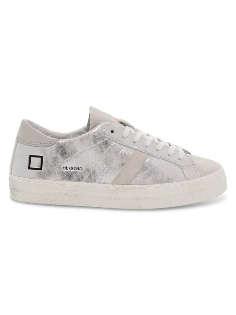 D.A.T.E. Sneakers Hill Low Stardust Silver In Silver Laminate^Women Sneakers