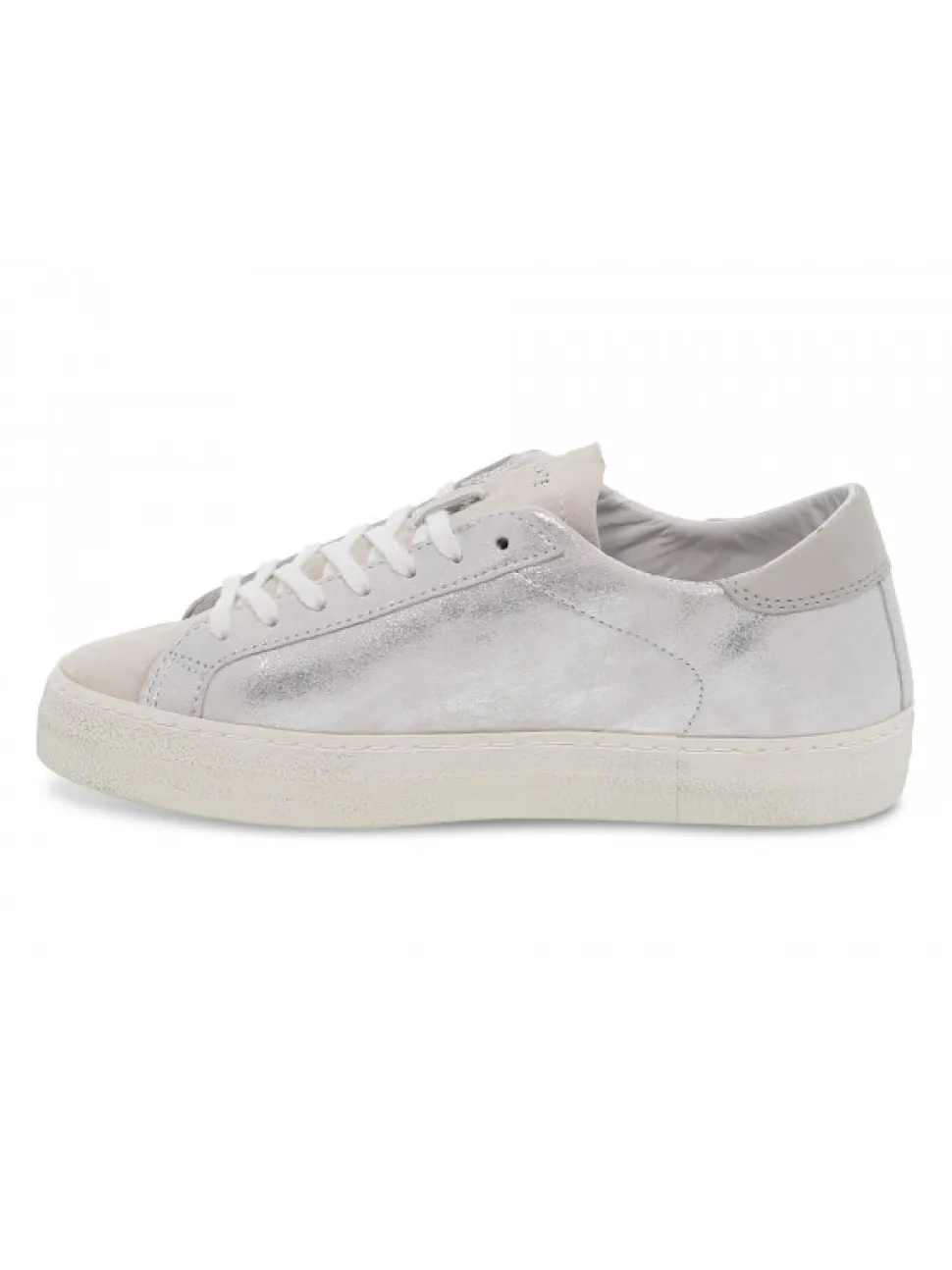 D.A.T.E. Sneakers Hill Low Stardust Silver In Silver Laminate^Women Sneakers