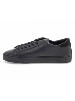 D.A.T.E. Sneakers Hill Low Vintage Calf Total-Black In Black Leather^Men Sneakers