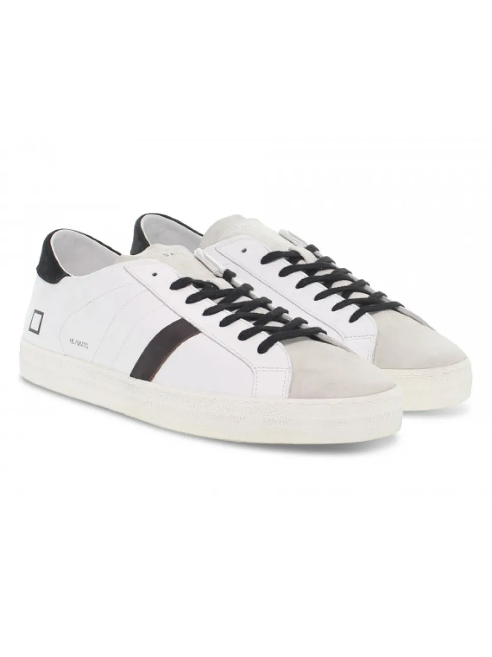 D.A.T.E. Sneakers Hill Low Vintage Calf White-T.Moro In White Leather^Men Sneakers