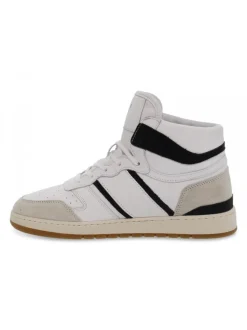 D.A.T.E. Sneakers Sport High Class White-Black In White Leather^Men Sneakers