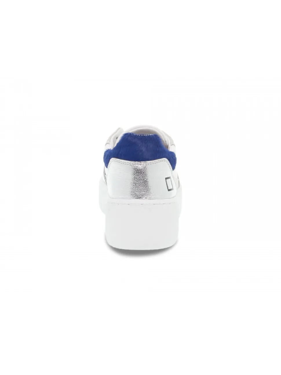D.A.T.E. Sneakers Step Pop Laminated Silver In White Leather^Women Sneakers