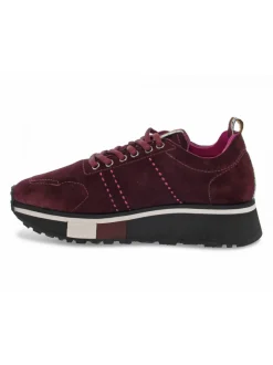 Fabi Sneakers In Bordeaux Suede Leather^Women Sneakers