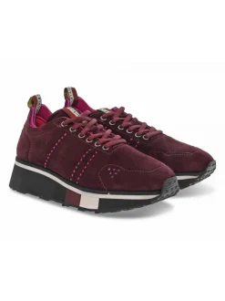 Fabi Sneakers In Bordeaux Suede Leather^Women Sneakers