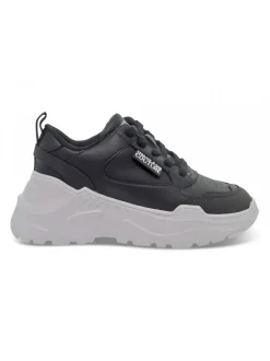 Versace Jeans Couture Sneakers Jeans Couture Speedtrack In Black Leather^Women Sneakers