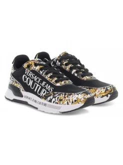 Versace Jeans Couture Sneakers Jeans Couture Dynamic Printed In Black Nylon^Women Sneakers