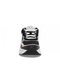 Voile Blanche Sneakers Club107 1A34 In Black Suede Leather^Women Sneakers