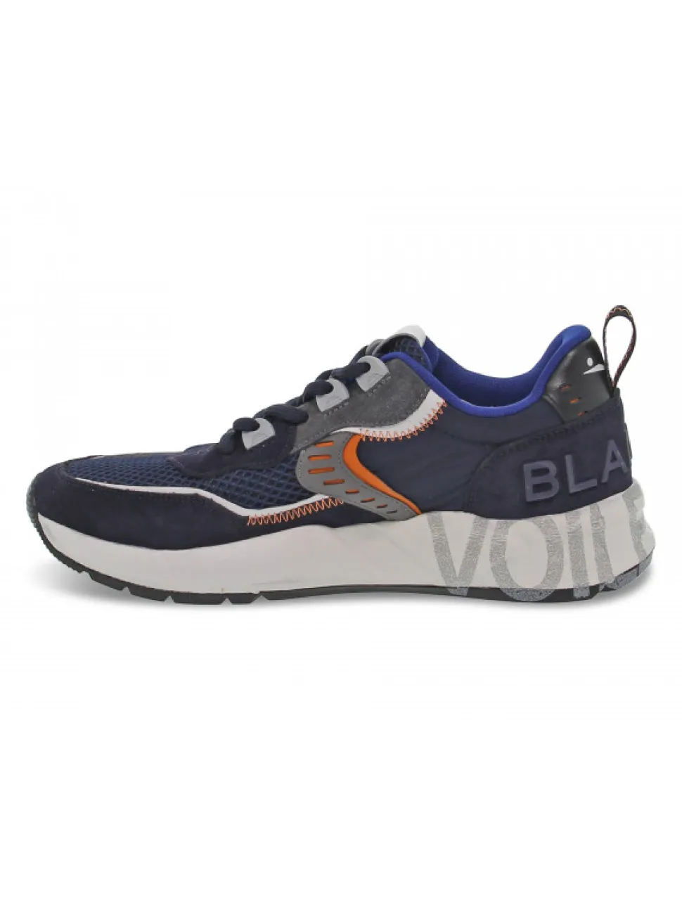 Voile Blanche Sneakers Club01 In Blue Suede Leather^Men Sneakers