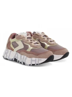 Voile Blanche Sneakers Club107 1H63 In Rose Suede Leather^Women Sneakers