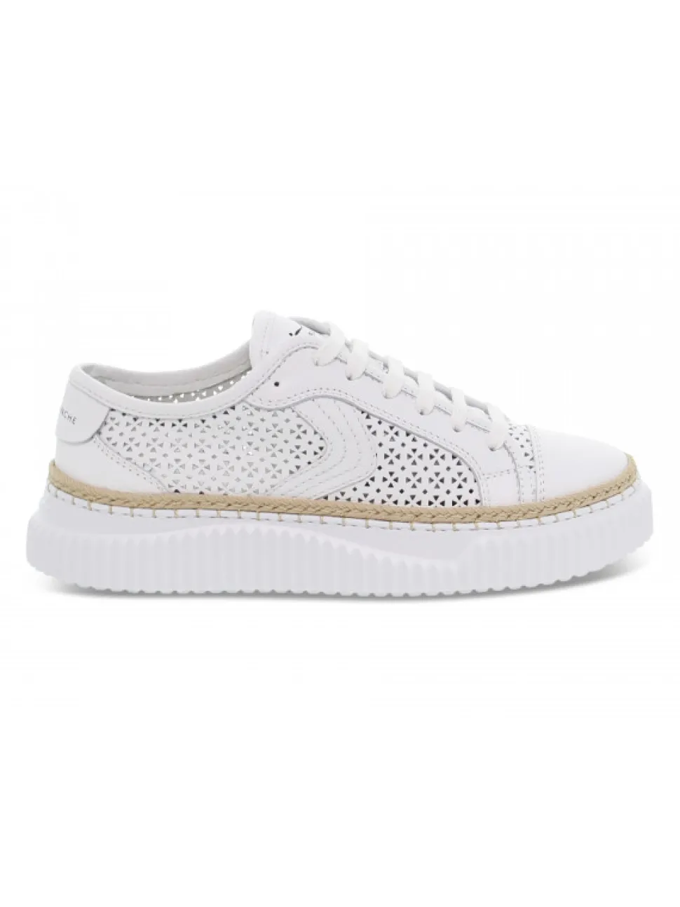 Voile Blanche Sneakers Maiorca Mesh In White Leather^Women Sneakers