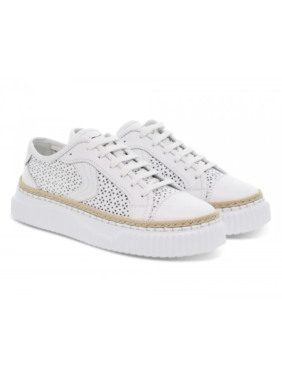 Voile Blanche Sneakers Maiorca Mesh In White Leather^Women Sneakers