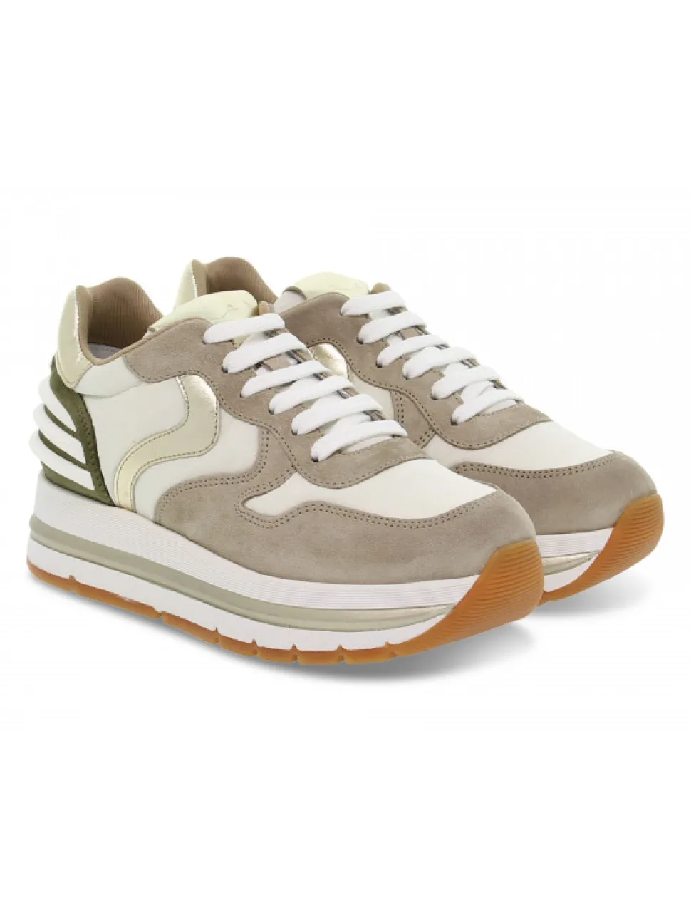 Voile Blanche Sneakers Maran Power In Sand Suede Leather^Women Sneakers