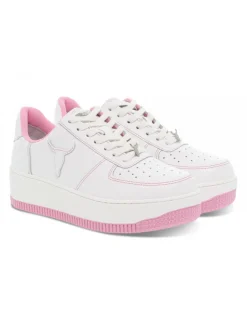 Windsor Smith Sneakers Rebound White Bubblegum In White Leather^Women Sneakers