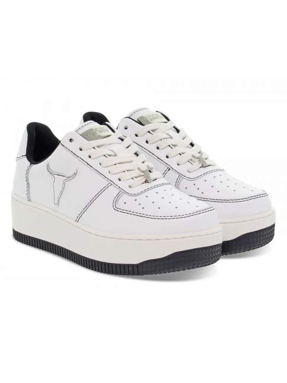 Windsor Smith Sneakers Rebound White Black In White Leather^Women Sneakers