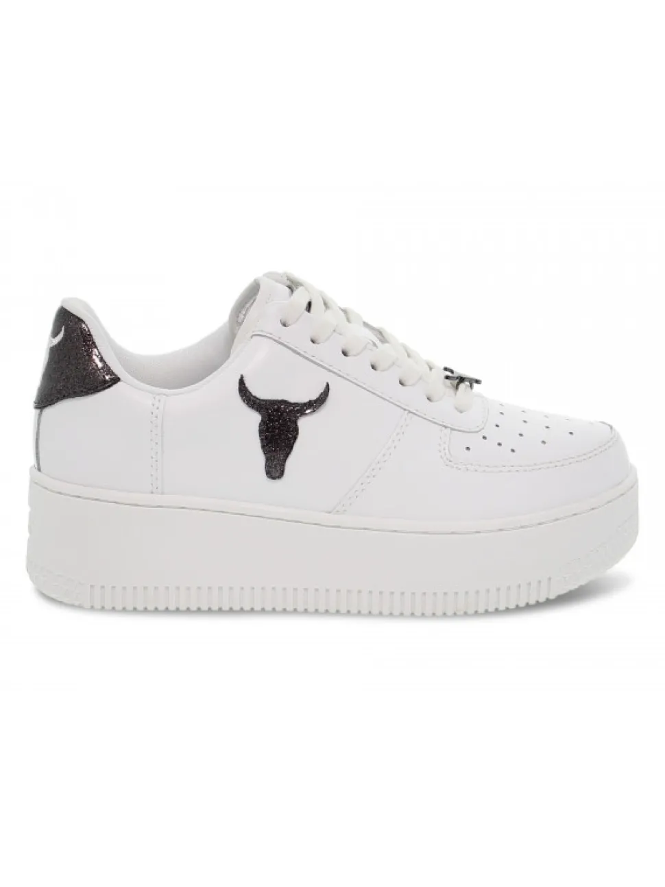 Windsor Smith Sneakers Rich White Glitter Patent In White Leather^Women Sneakers