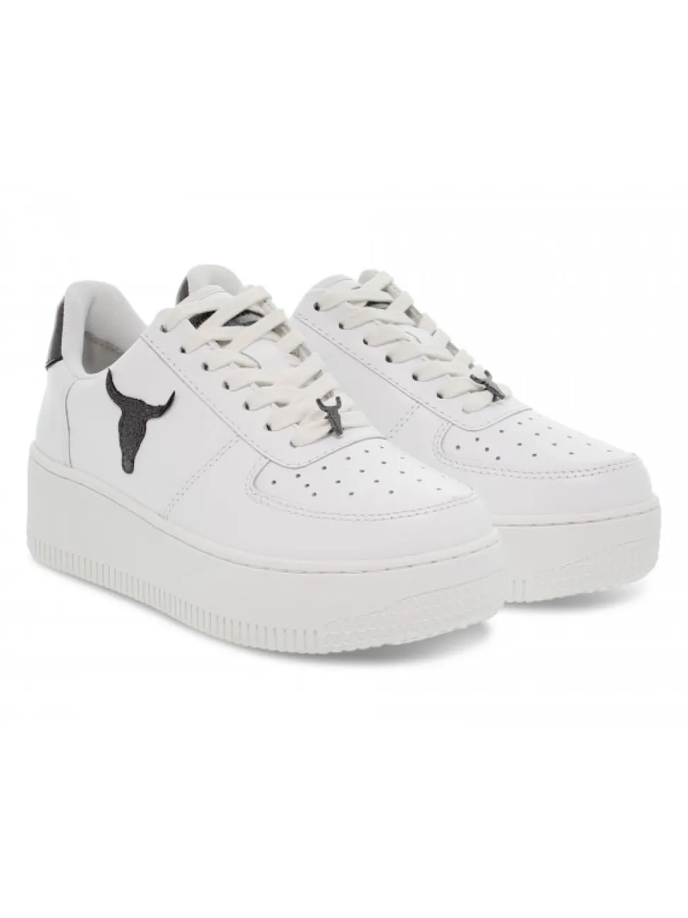 Windsor Smith Sneakers Rich White Glitter Patent In White Leather^Women Sneakers
