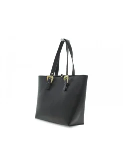 Versace Jeans Couture Tote Bag Jeans Couture Range F Sketch 9 Bags Grainy Buckle In Black Printed^Women Tote Bags