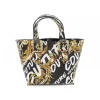 Versace Jeans Couture Tote Bag Jeans Couture Range F Sketch 10 Bags Printed In Black Saffiano^Women Tote Bags