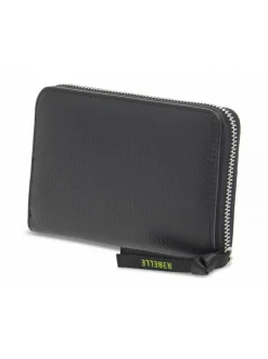 Rebelle Wallet Ziparoun M Dollaro Black In Black Leather^Women Wallets