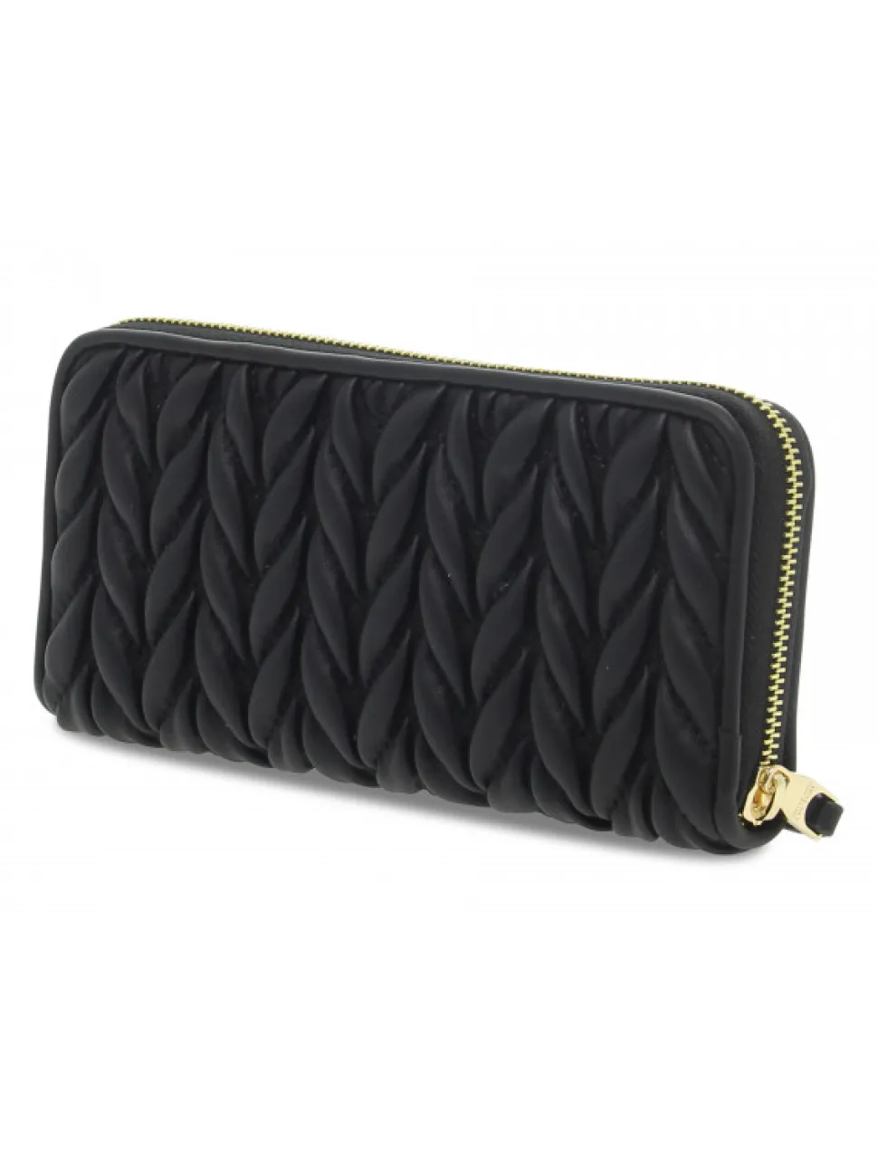 Versace Jeans Couture Wallet Jeans Couture Crunchy Bags Range O Sketch 10 Wallet Quilted In Black Faux Leather^Women Wallets